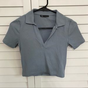 Zara collared crop top